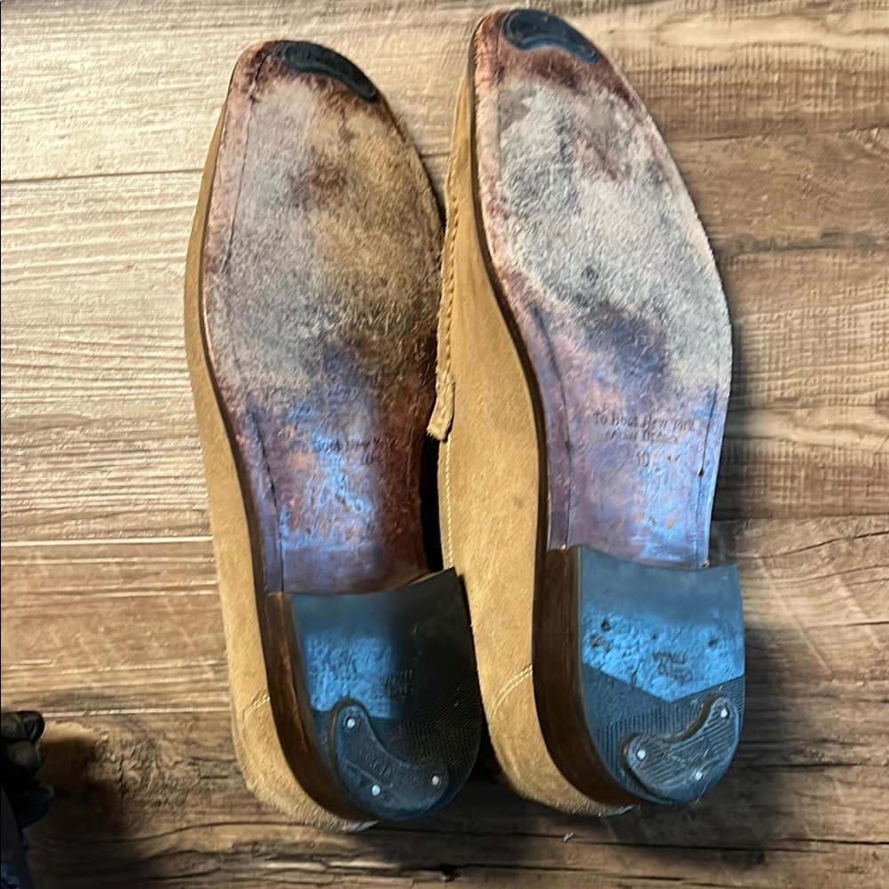 To Boot Tan Loafers with Moccasin Stitching - Picture 2 of 4